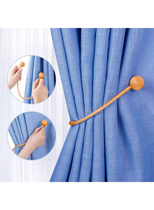 AIWANTO 2-Piece Curtain Tiebacks Magnetic Holder Set Gold