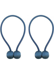 AIWANTO 2-Piece Curtain Tiebacks Magnetic Holder Set Blue 90g