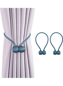 AIWANTO 2-Piece Curtain Tiebacks Magnetic Holder Set Blue 90g