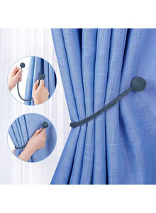AIWANTO 2-Piece Curtain Tiebacks Magnetic Holder Set Blue 90g