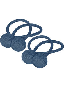 AIWANTO 2-Piece Curtain Tiebacks Magnetic Holder Set Blue