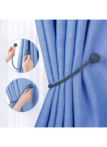 AIWANTO 2-Piece Curtain Tiebacks Magnetic Holder Set Blue