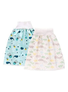 Generic 2-Piece Toddler Training Waterproof Diaper Skirt