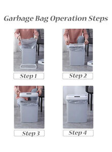 Generic Touch-free Smart Trash Can 16 l 0 W NA-H8698 White