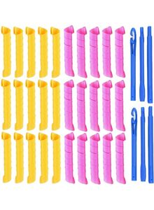 XiuWoo 30-Piece Heatless Magic Hair Curlers Set Multicolour