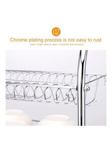 Generic Stainless Steel Kitchen Rack Silver 43x25x38cm