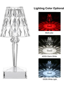 Generic Acrylic Diamond Table Lamp Multicolour