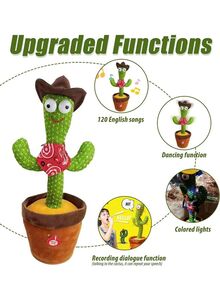 Generic Electric Dancing Cactus Plant Stuffed Toy With Music