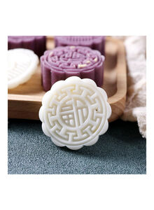 Generic Mid-Autumn Festival Moon Cake Making Mould With 4 Stamps White 14.0X5.0X5.0cm