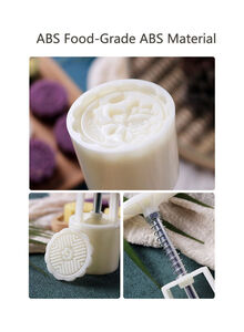Generic Non-Stick Eco-Friendly ABS Mooncake Mould White 14.0x5.0x5.0cm