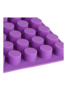 XiuWoo Cavities Mini Round Cheese Cakes  Baking Silicone Moulds Purple One Size