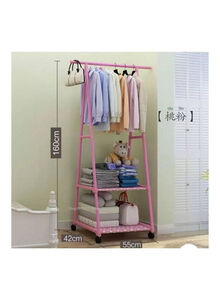Generic Clothes Stand And Organizer- Coat Rack Metal Pink