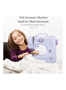 Generic Portable Electric Sewing Machine White/Purple