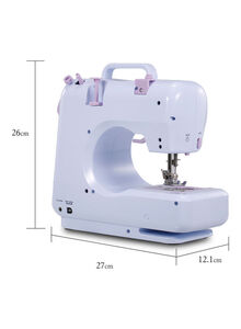 Generic Portable Electric Sewing Machine White/Purple