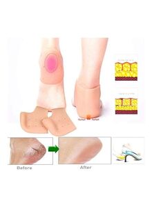 Scarlett Anti Crack Silicon Gel Heel And Foot Protector Moisturizing Socks For Foot Care Beige