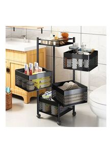 Generic Rotating Storage Rack Basket Black 75x34x34cm