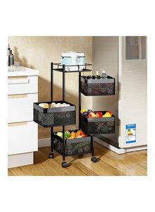 Generic Rotating Storage Rack Basket Black 75x34x34cm