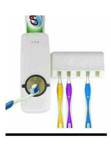 Generic Toothpaste Dispenser & Brush Holder Multicolour 14*10*7cm