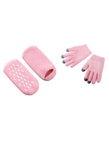 Generic Pair Of Moisturizing Gel Treatment Gloves And Socks Pink