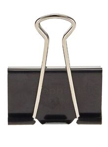 Elephant 12-Piece Binder Clip Set Black/Silver