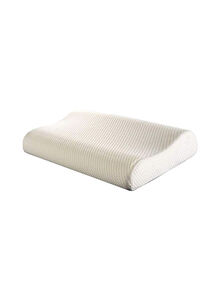 Generic Contour Memory Foam Pillow Cotton Beige 3.4 x 19.8 x 12.3inch