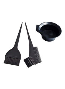 CYTHERIA 3-Piece Professional Salon Hair Dyeing Kit Black 20x6x6centimeter