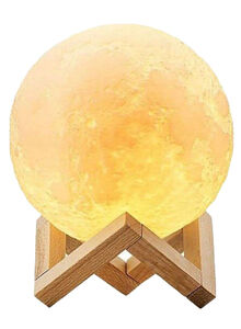 Beauenty 3D Colour Changing Moon LED Table Lamp White/Beige 7 x 6cm