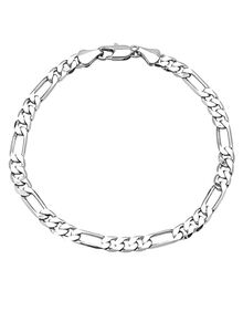 Shining Jewel Plain Silver Link Bracelet