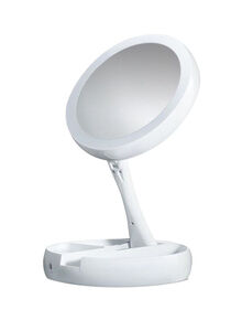 Generic Foldable LED Light Mirror White