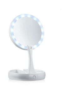 Generic Foldable LED Light Mirror White