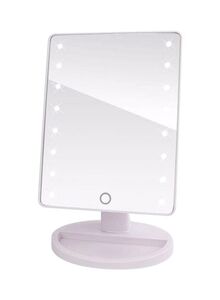 Generic Rotatable LED Light Mirror White 22 x 17cm