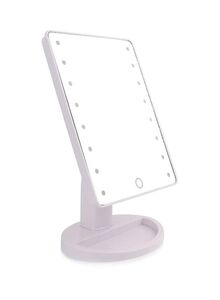 Generic Rotatable LED Light Mirror White 22 x 17cm