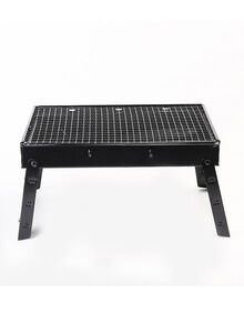 LAWAZIM Portable And Foldable Charcoal Grill For Outdoor Barbecues Black