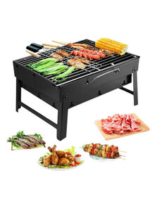 U-HOOME Compact Portable And Folding Outdoor BBQ Charcoal Grill Black