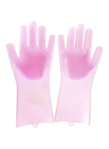 Generic Silicone Dishwashing Gloves Pink 36Ã—8Ã—18centimeter