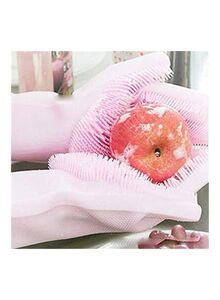 Generic Silicone Dishwashing Gloves Pink 36Ã—8Ã—18centimeter