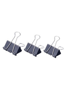 deli Pack Of 10 Binder Clip Black/Silver