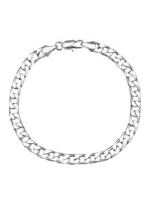 Shining Jewel Fine Silver Plated Link Chain Bracelet