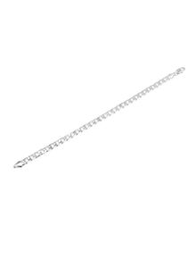 Shining Jewel Fine Silver Plated Link Chain Bracelet