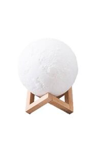 Generic LED 3D Print Rechargeable Moon Light Beige/Yellow