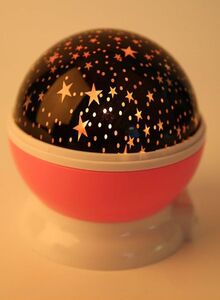 Generic Rotating Projector Starry Night LED Light Pink/White/Black