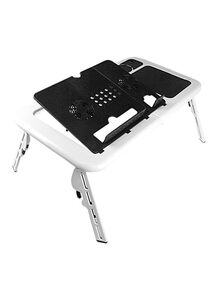 Generic Muiltipurpose Laptop Table With USB Fan Black/White