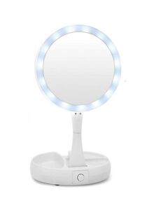 Generic Foldable LED Mirror White One Size