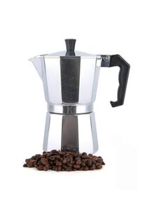 DESSINI Stainless Steel Coffee Maker Silver/Black 16centimeter