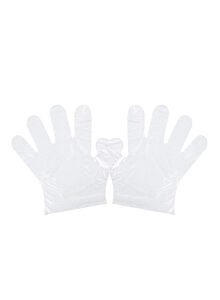 Generic 200-Piece Disposable Transparent Gloves Clear 24 x 14 x 4centimeter