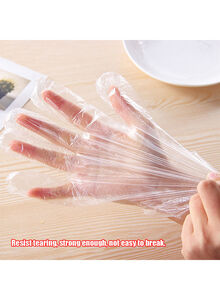 Generic Pair Of 100 Disposable Transparent Food-Grade Gloves Clear