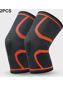 Generic 2PCS Men Women Knee Pad Knee Compression Sleeve Knitted Fabric Joint Pain-Relief Football Knee Brace XL 20*5*12cm