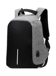 YupFun Laptop Backpack With USB Charging Port Waterproof Anti-Theft Bag Grey/Black