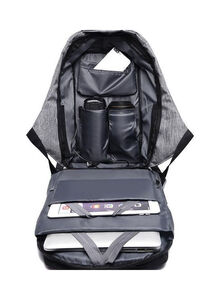 Generic Anti-Theft Laptop Backpack Water Repellent Design USB Port Bobby Travel Bag Grey/Black