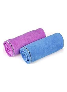 Generic 2-Piece Hair Towel Wrap Set Multicolour 63x24cm